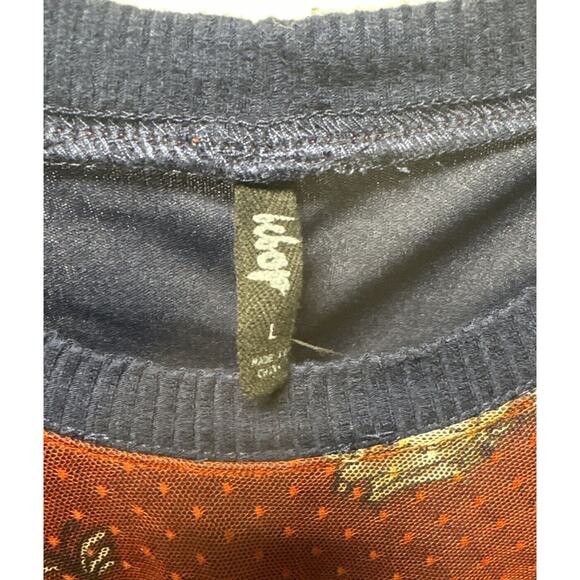 Be Bop Juniors Red Navy Overlay Mesh Dress Sheath Size XXS Long Sleeve Mini NEW - Picture 4 of 5